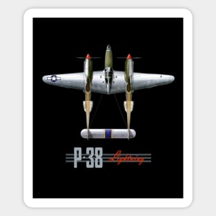 P-38 Lightning WW2 fighter aircraft Sticker